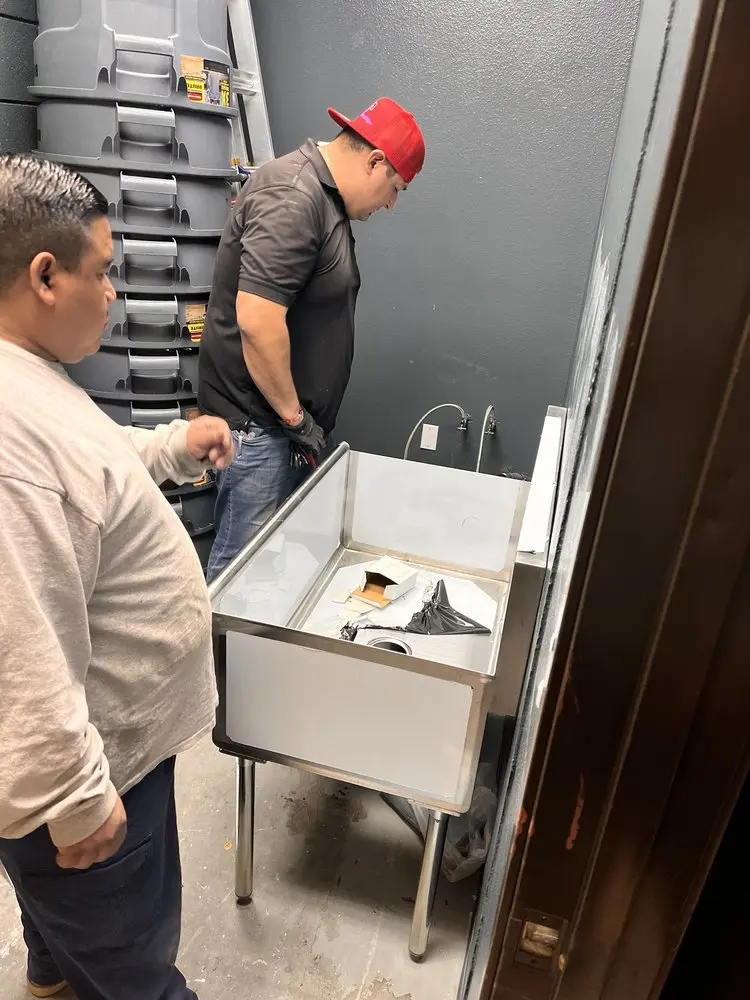 Commercial plumbing and sink installation in Poston